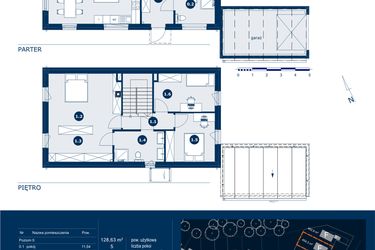 Rzut - Dom na sprzedaż 5 pokoi o powierzchni 148 m² - numer V.E w Nowy Park Domy Tyniec etap V