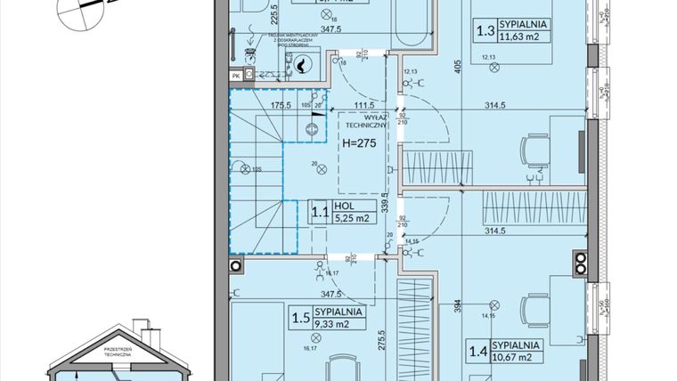Rzut - Dom na sprzedaż 4 pokoje o powierzchni 92,7 m² - numer 102A w Nova Magdalenka 7 etap VII-VIII