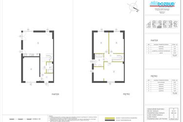 Rzut - Dom na sprzedaż 4 pokoje o powierzchni 144,07 m² - numer H w Domy Bobrowiec VI