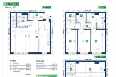 Rzut - Dom na sprzedaż 5 pokoi o powierzchni 113,13 m² - numer 11 w Vista Forest Stabłowice