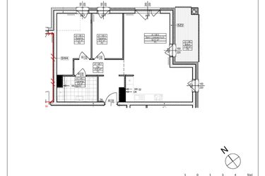 Rzut - Mieszkanie na sprzedaż 3 pokoje o powierzchni 64,68 m² - numer A1.5 w Osiedle Zielone bud. A1, B8