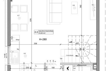 Rzut - Dom na sprzedaż 4 pokoje o powierzchni 86,13 m² - numer 32A w Zielono Mi etap V