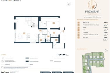 Rzut - Dom na sprzedaż 5 pokoi o powierzchni 151,66 m² - numer B1 w Przystań Złotokłos