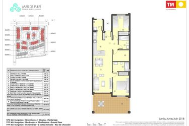 Rzut - Mieszkanie na sprzedaż 2 pokoje o powierzchni 83 m² - numer 11.165 w Mar de Pulpi - Almeria