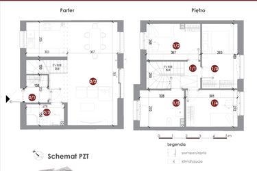 Rzut - Dom na sprzedaż 4 pokoje o powierzchni 89,38 m² - numer 22B w Parkowy Zakątek