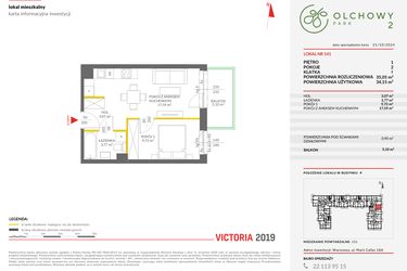 Rzut - Mieszkanie na sprzedaż 2 pokoje o powierzchni 35,05 m² - numer A.141 w Olchowy Park II