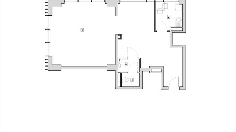 Rzut - Lokal użytkowy na sprzedaż 1 pokój o powierzchni 69,01 m² - numer H1-U-1-3 w Heyki City
