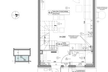 Rzut - Dom na sprzedaż 4 pokoje o powierzchni 74,84 m² - numer 24 w Boska Ksawerowska 2 etap 2