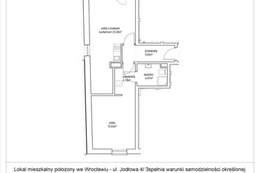 Rzut - Mieszkanie na sprzedaż 2 pokoje o powierzchni 53,38 m² - numer 4/3. w Apartamenty Nowy Targ