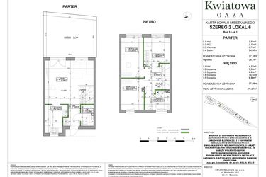Rzut - Dom na sprzedaż 4 pokoje o powierzchni 75,07 m² - numer 6 w Kwiatowa Oaza