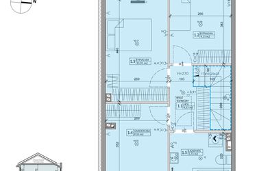 Rzut - Dom na sprzedaż 4 pokoje o powierzchni 80,54 m² - numer 37B w Ogrody Przyjaciół 5 etap IV