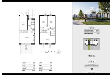 Rzut - Dom na sprzedaż 4 pokoje o powierzchni 106,46 m² - numer I.F4.B.61 w Port Drzewny