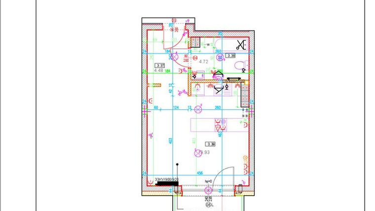 Rzut - Mieszkanie na sprzedaż 1 pokój o powierzchni 29,13 m² - numer A30 w Osiedle Zuchów