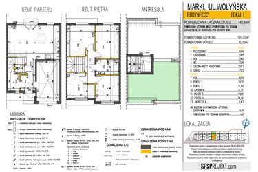 Rzut - Dom na sprzedaż 5 pokoi o powierzchni 126,02 m² - numer 32/1 w Osiedle Skrzetuskiego II