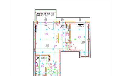 Rzut - Mieszkanie na sprzedaż 2 pokoje o powierzchni 41,9 m² - numer A11 w Osiedle Zuchów
