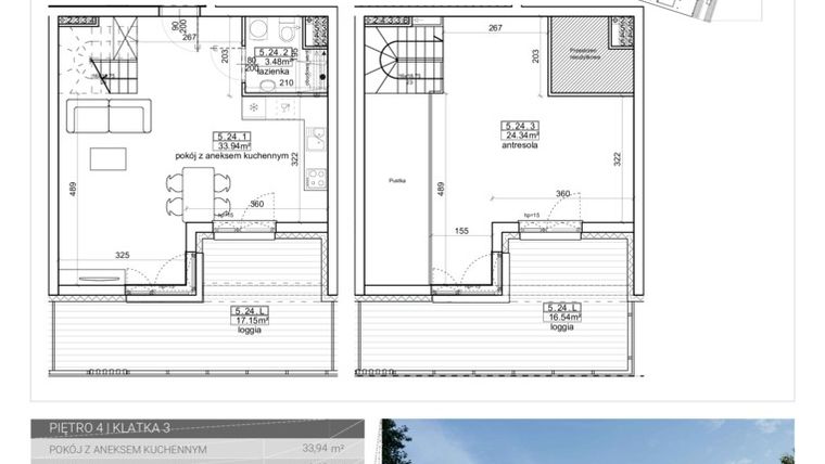 Rzut - Mieszkanie na sprzedaż 3 pokoje o powierzchni 61,46 m² - numer 96 w Wave