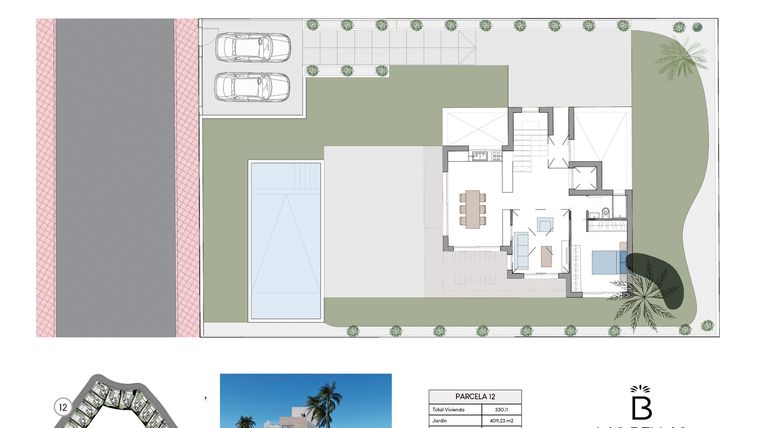Rzut - Dom na sprzedaż 3 pokoje o powierzchni 330,11 m² - numer 12 w Las Bellas Luxury Villas
