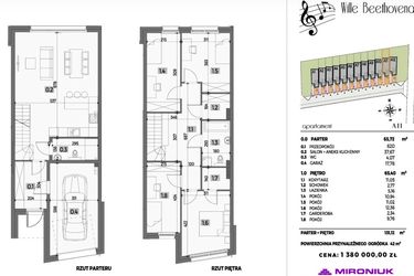 Rzut - Dom na sprzedaż 5 pokoi o powierzchni 131,12 m² - numer A11 w Wille Beethovena