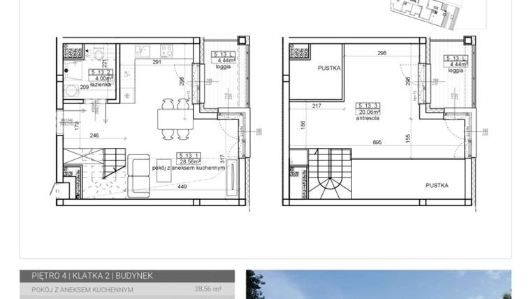 Rzut - Mieszkanie na sprzedaż 1 pokój o powierzchni 52,62 m² - numer 73 w Wave etap II