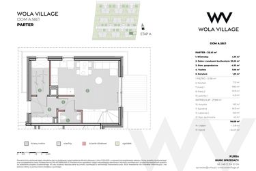 Rzut - Dom na sprzedaż 4 pokoje o powierzchni 94,72 m² - numer A.5B/1 w Wola Village