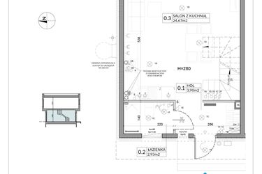 Rzut - Dom na sprzedaż 4 pokoje o powierzchni 74,84 m² - numer 20 w Boska Ksawerowska 2 etap 2