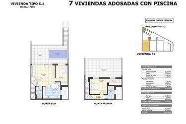 Rzut - Dom na sprzedaż 2 pokoje o powierzchni 105,4 m² - numer 5 w Domy w Pilar de la Horadada - 48809471