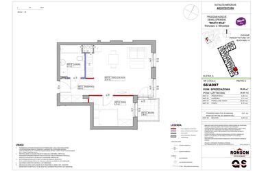 Rzut - Mieszkanie na sprzedaż 2 pokoje o powierzchni 39,06 m² - numer 15_A007 w Miasto Moje 8