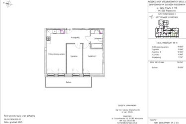 Rzut - Mieszkanie na sprzedaż 3 pokoje o powierzchni 56,09 m² - numer B1 – M1.2 w Primacasa