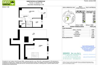 Rzut - Mieszkanie na sprzedaż 3 pokoje o powierzchni 62,99 m² - numer D163 w Jasielska 8C