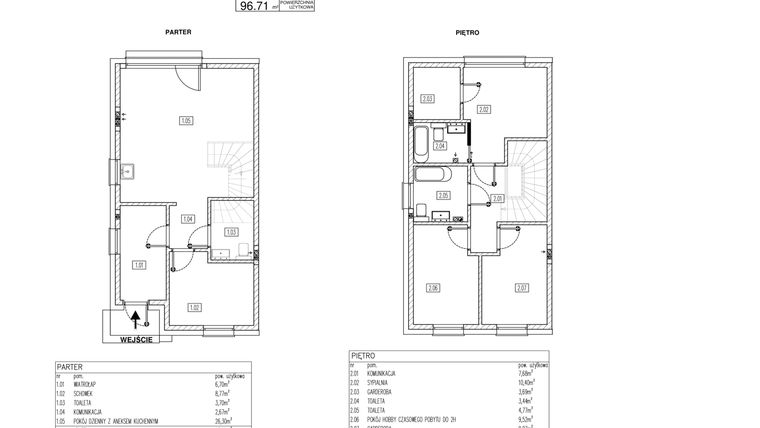 Rzut - Dom na sprzedaż 5 pokoi o powierzchni 96,71 m² - numer 4D w Osiedle Nova