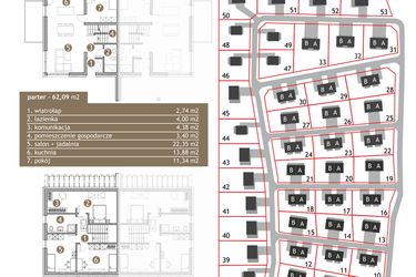 Rzut - Dom na sprzedaż 5 pokoi o powierzchni 122 m² - numer 7B w Osiedle Pola Jurajskie - etap II