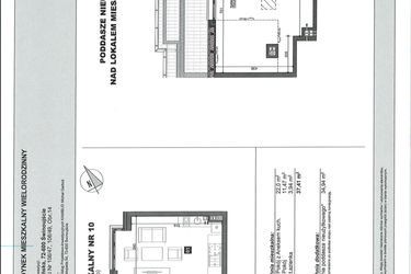Rzut - Mieszkanie na sprzedaż 2 pokoje o powierzchni 37,41 m² - numer 10 w Słoneczne Świnoujście