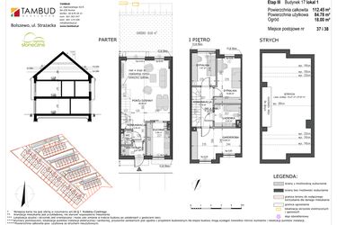 Rzut - Mieszkanie na sprzedaż 4 pokoje o powierzchni 84,78 m² - numer B17/L1 w Słoneczne Ogrody