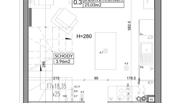 Rzut - Dom na sprzedaż 3 pokoje o powierzchni 72,9 m² - numer 14B w Nova Magdalenka 6