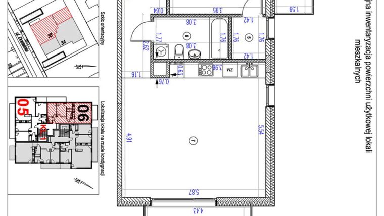 Rzut - Mieszkanie na sprzedaż 3 pokoje o powierzchni 73,46 m² - numer B6 w Vilanovia Park