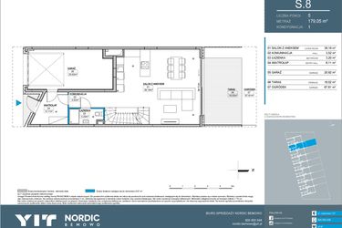 Rzut - Dom na sprzedaż 5 pokoi o powierzchni 200,49 m² - numer 8 w Nordic Bemowo Domy