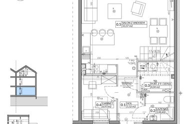 Rzut - Dom na sprzedaż 6 pokoi o powierzchni 143,04 m² - numer 9B w Wille przy Lesie