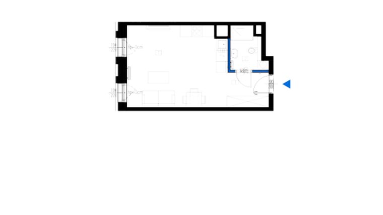 Rzut - Mieszkanie na sprzedaż 1 pokój o powierzchni 30,27 m² - numer 31 w Folwark Scheiblera