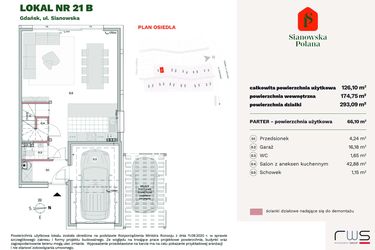 Rzut - Dom na sprzedaż 4 pokoje o powierzchni 126,23 m² - numer 21B w Sianowska Polana