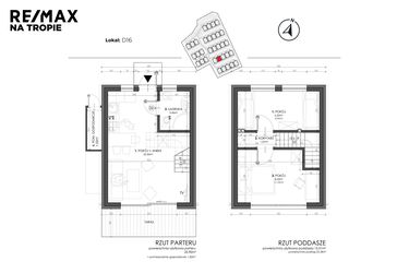 Rzut - Dom na sprzedaż 3 pokoje o powierzchni 49,8 m² - numer D16 w Sea House Wicie