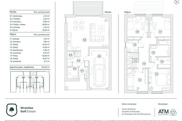 Rzut - Dom na sprzedaż 5 pokoi o powierzchni 134,15 m² - numer 35A w Domy Golfowe II