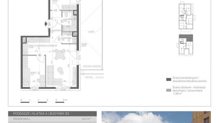 Rzut - Mieszkanie na sprzedaż 3 pokoje o powierzchni 54,81 m² - numer M-17 w Forma Augustów