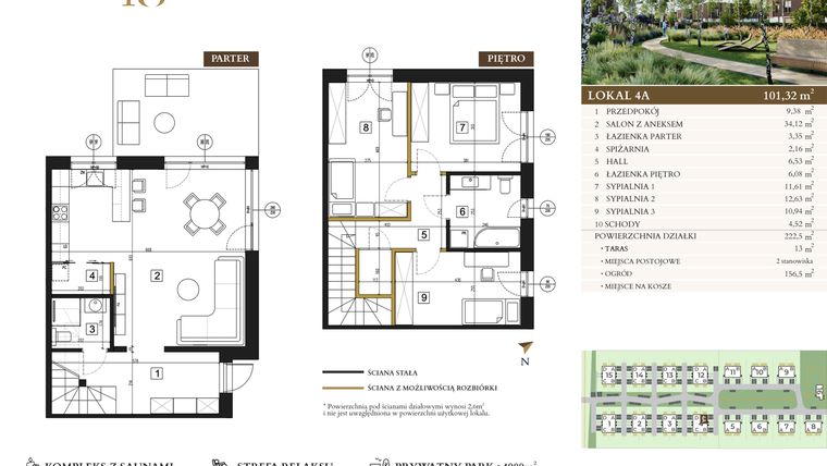Rzut - Dom na sprzedaż 4 pokoje o powierzchni 101,32 m² - numer 4A w Lawinowa 18