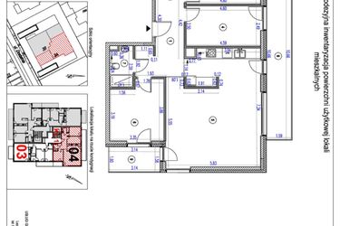 Rzut - Mieszkanie na sprzedaż 4 pokoje o powierzchni 95,74 m² - numer A4 w Vilanovia Park