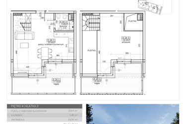 Rzut - Mieszkanie na sprzedaż 3 pokoje o powierzchni 61,46 m² - numer 96 w Wave