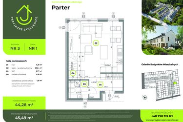 Rzut - Dom na sprzedaż 4 pokoje o powierzchni 88 m² - numer B3.1 w Przyjazne Janczewice