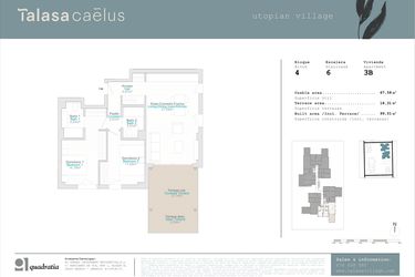 Rzut - Mieszkanie na sprzedaż 2 pokoje o powierzchni 67,58 m² - numer B4-3B w Talasa Caleus II