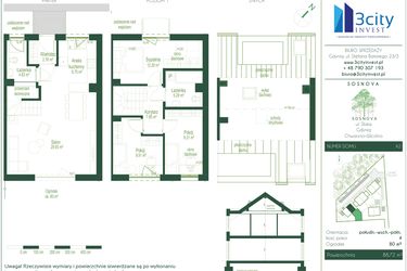 Rzut - Dom na sprzedaż 4 pokoje o powierzchni 88,72 m² - numer A2 w Osiedle Sosnova
