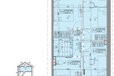 Rzut - Dom na sprzedaż 4 pokoje o powierzchni 77,99 m² - numer 12B w Osiedle Słoneczne etap II