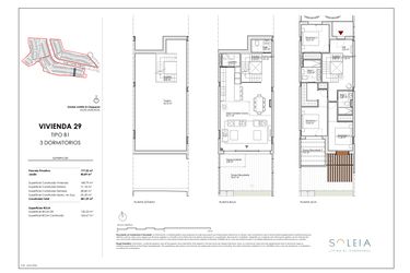 Rzut - Dom na sprzedaż 3 pokoje o powierzchni 120,21 m² - numer 29 w Soleia Living